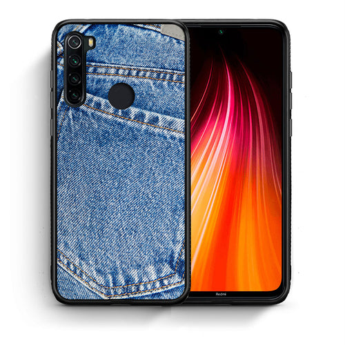 Θήκη Xiaomi Redmi Note 8 Jeans Pocket από τη Smartfits με σχέδιο στο πίσω μέρος και μαύρο περίβλημα | Xiaomi Redmi Note 8 Jeans Pocket case with colorful back and black bezels