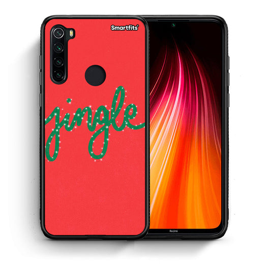 Θήκη Xiaomi Redmi Note 8 Jingle Xmas από τη Smartfits με σχέδιο στο πίσω μέρος και μαύρο περίβλημα | Xiaomi Redmi Note 8 Jingle Xmas case with colorful back and black bezels