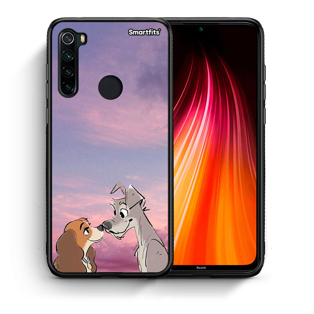 Θήκη Xiaomi Redmi Note 8 Lady And Tramp από τη Smartfits με σχέδιο στο πίσω μέρος και μαύρο περίβλημα | Xiaomi Redmi Note 8 Lady And Tramp case with colorful back and black bezels