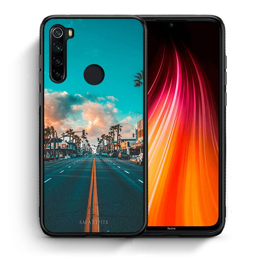 Θήκη Xiaomi Redmi Note 8 City Landscape από τη Smartfits με σχέδιο στο πίσω μέρος και μαύρο περίβλημα | Xiaomi Redmi Note 8 City Landscape case with colorful back and black bezels