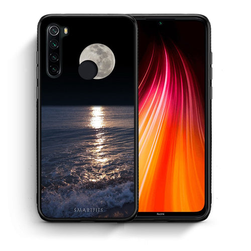 Θήκη Xiaomi Redmi Note 8 Moon Landscape από τη Smartfits με σχέδιο στο πίσω μέρος και μαύρο περίβλημα | Xiaomi Redmi Note 8 Moon Landscape case with colorful back and black bezels