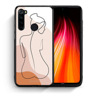 Thumbnail for Θήκη Xiaomi Redmi Note 8 LineArt Woman από τη Smartfits με σχέδιο στο πίσω μέρος και μαύρο περίβλημα | Xiaomi Redmi Note 8 LineArt Woman case with colorful back and black bezels