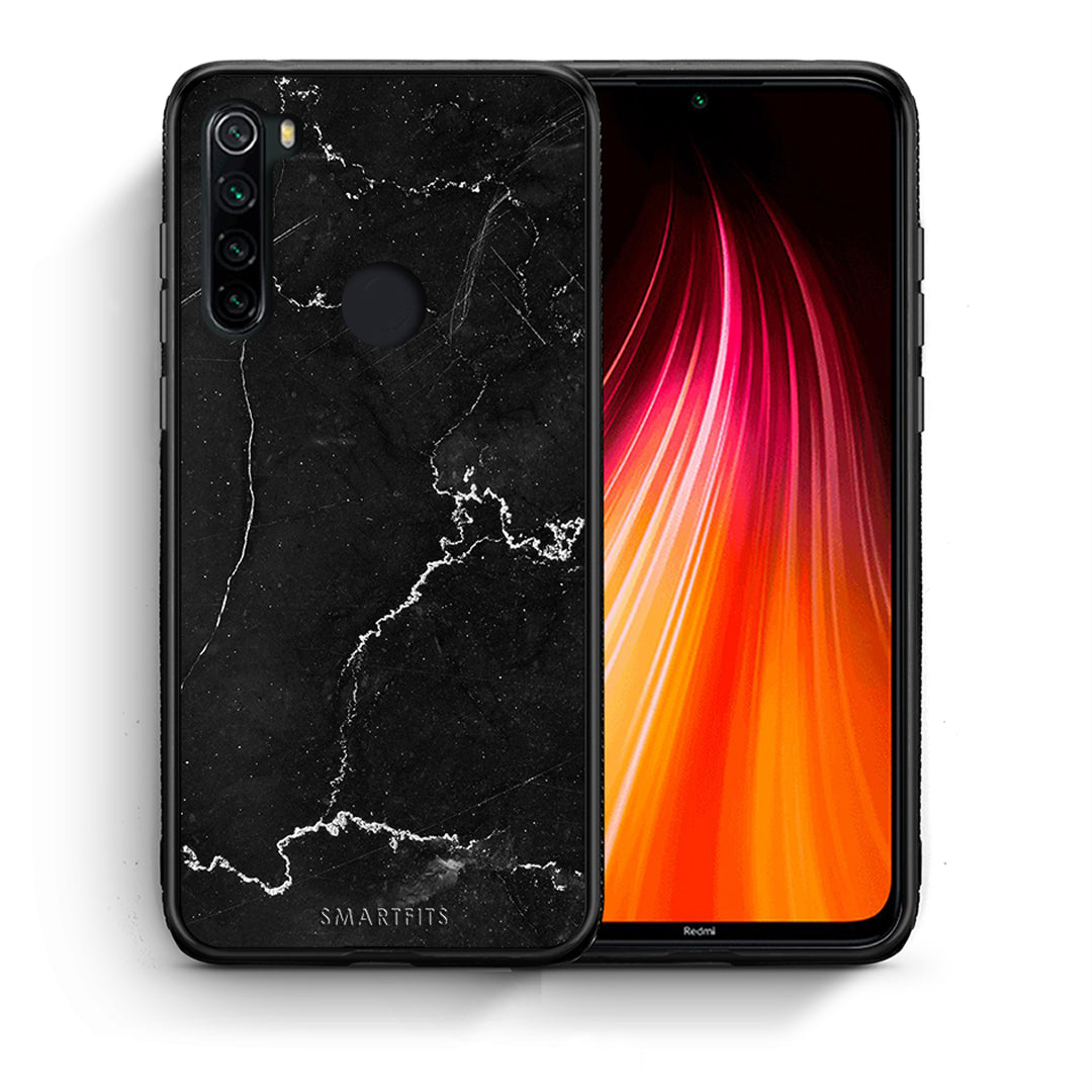 Θήκη Xiaomi Redmi Note 8 Marble Black από τη Smartfits με σχέδιο στο πίσω μέρος και μαύρο περίβλημα | Xiaomi Redmi Note 8 Marble Black case with colorful back and black bezels