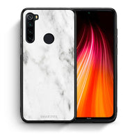 Thumbnail for Θήκη Xiaomi Redmi Note 8 White Marble από τη Smartfits με σχέδιο στο πίσω μέρος και μαύρο περίβλημα | Xiaomi Redmi Note 8 White Marble case with colorful back and black bezels