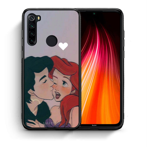 Θήκη Αγίου Βαλεντίνου Xiaomi Redmi Note 8 Mermaid Love από τη Smartfits με σχέδιο στο πίσω μέρος και μαύρο περίβλημα | Xiaomi Redmi Note 8 Mermaid Love case with colorful back and black bezels