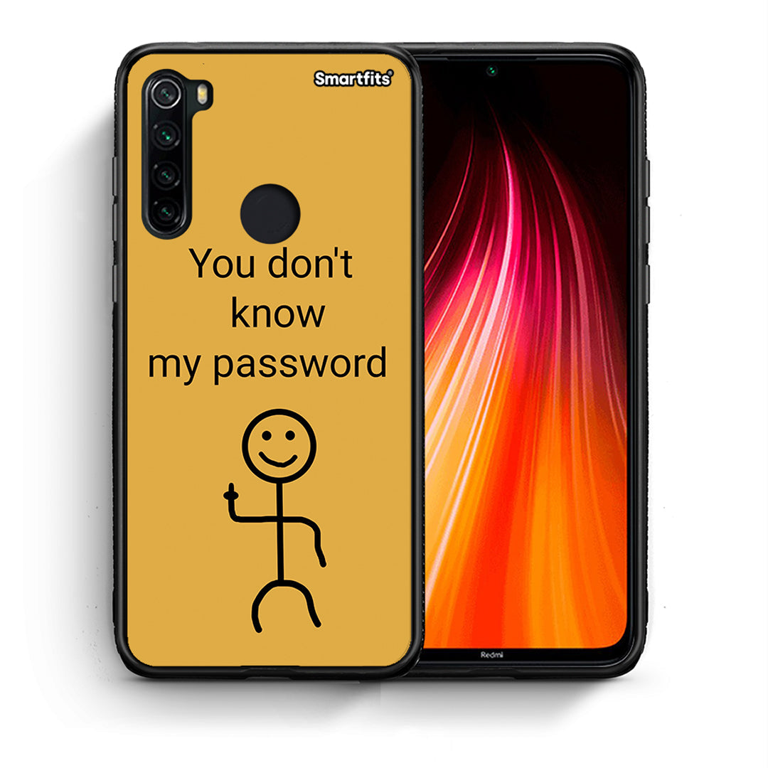 Θήκη Xiaomi Redmi Note 8 My Password από τη Smartfits με σχέδιο στο πίσω μέρος και μαύρο περίβλημα | Xiaomi Redmi Note 8 My Password case with colorful back and black bezels