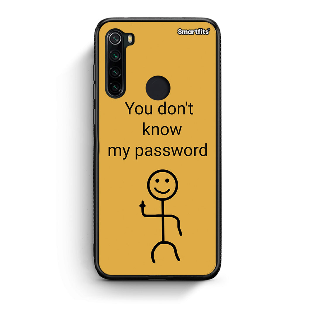 Xiaomi Redmi Note 8 My Password Θήκη από τη Smartfits με σχέδιο στο πίσω μέρος και μαύρο περίβλημα | Smartphone case with colorful back and black bezels by Smartfits