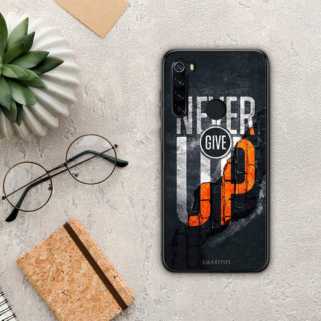 Never Give Up - Xiaomi Redmi Note 8 θήκη