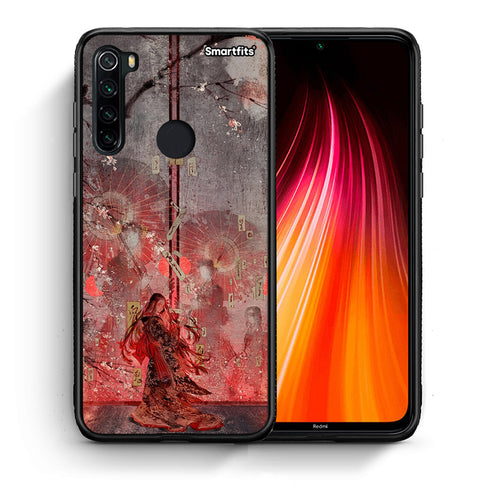 Θήκη Xiaomi Redmi Note 8 Nezuko Kamado από τη Smartfits με σχέδιο στο πίσω μέρος και μαύρο περίβλημα | Xiaomi Redmi Note 8 Nezuko Kamado case with colorful back and black bezels