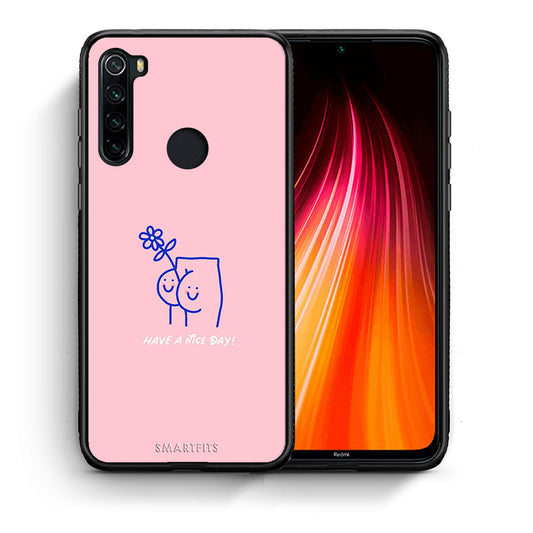 Θήκη Xiaomi Redmi Note 8 Nice Day από τη Smartfits με σχέδιο στο πίσω μέρος και μαύρο περίβλημα | Xiaomi Redmi Note 8 Nice Day case with colorful back and black bezels