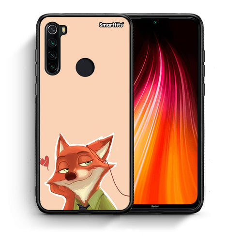 Θήκη Xiaomi Redmi Note 8 Nick Wilde And Judy Hopps Love 1 από τη Smartfits με σχέδιο στο πίσω μέρος και μαύρο περίβλημα | Xiaomi Redmi Note 8 Nick Wilde And Judy Hopps Love 1 case with colorful back and black bezels