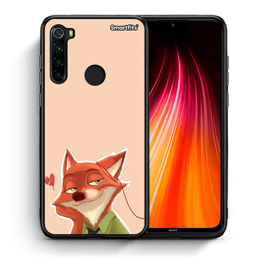 Θήκη Xiaomi Redmi Note 8 Nick Wilde And Judy Hopps Love 1 από τη Smartfits με σχέδιο στο πίσω μέρος και μαύρο περίβλημα | Xiaomi Redmi Note 8 Nick Wilde And Judy Hopps Love 1 case with colorful back and black bezels
