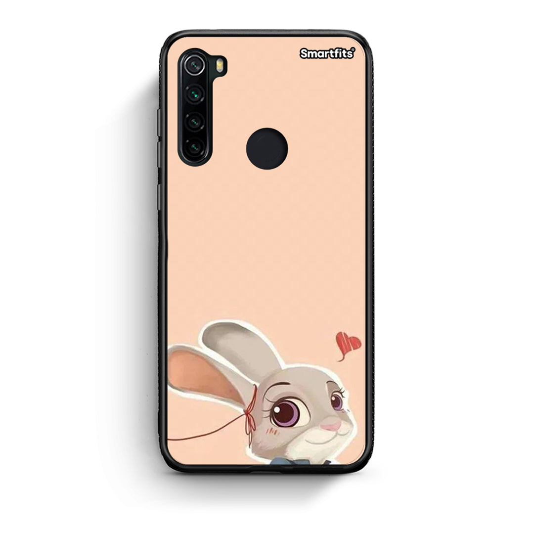Xiaomi Redmi Note 8 Nick Wilde And Judy Hopps Love 2 θήκη από τη Smartfits με σχέδιο στο πίσω μέρος και μαύρο περίβλημα | Smartphone case with colorful back and black bezels by Smartfits