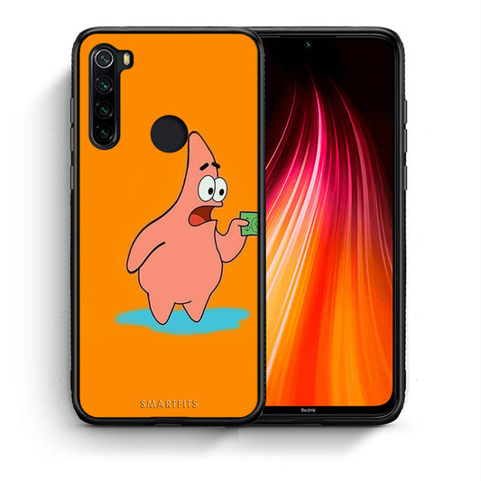 Θήκη Αγίου Βαλεντίνου Xiaomi Redmi Note 8 No Money 1 από τη Smartfits με σχέδιο στο πίσω μέρος και μαύρο περίβλημα | Xiaomi Redmi Note 8 No Money 1 case with colorful back and black bezels