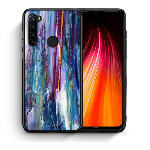 Θήκη Xiaomi Redmi Note 8 Winter Paint από τη Smartfits με σχέδιο στο πίσω μέρος και μαύρο περίβλημα | Xiaomi Redmi Note 8 Winter Paint case with colorful back and black bezels