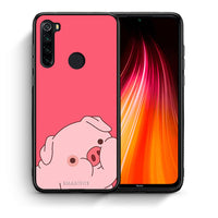 Thumbnail for Θήκη Αγίου Βαλεντίνου Xiaomi Redmi Note 8 Pig Love 1 από τη Smartfits με σχέδιο στο πίσω μέρος και μαύρο περίβλημα | Xiaomi Redmi Note 8 Pig Love 1 case with colorful back and black bezels