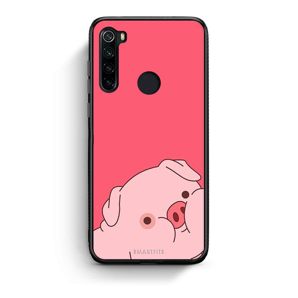 Xiaomi Redmi Note 8 Pig Love 1 Θήκη Αγίου Βαλεντίνου από τη Smartfits με σχέδιο στο πίσω μέρος και μαύρο περίβλημα | Smartphone case with colorful back and black bezels by Smartfits