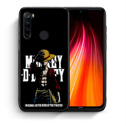 Θήκη Xiaomi Redmi Note 8 Pirate King από τη Smartfits με σχέδιο στο πίσω μέρος και μαύρο περίβλημα | Xiaomi Redmi Note 8 Pirate King case with colorful back and black bezels