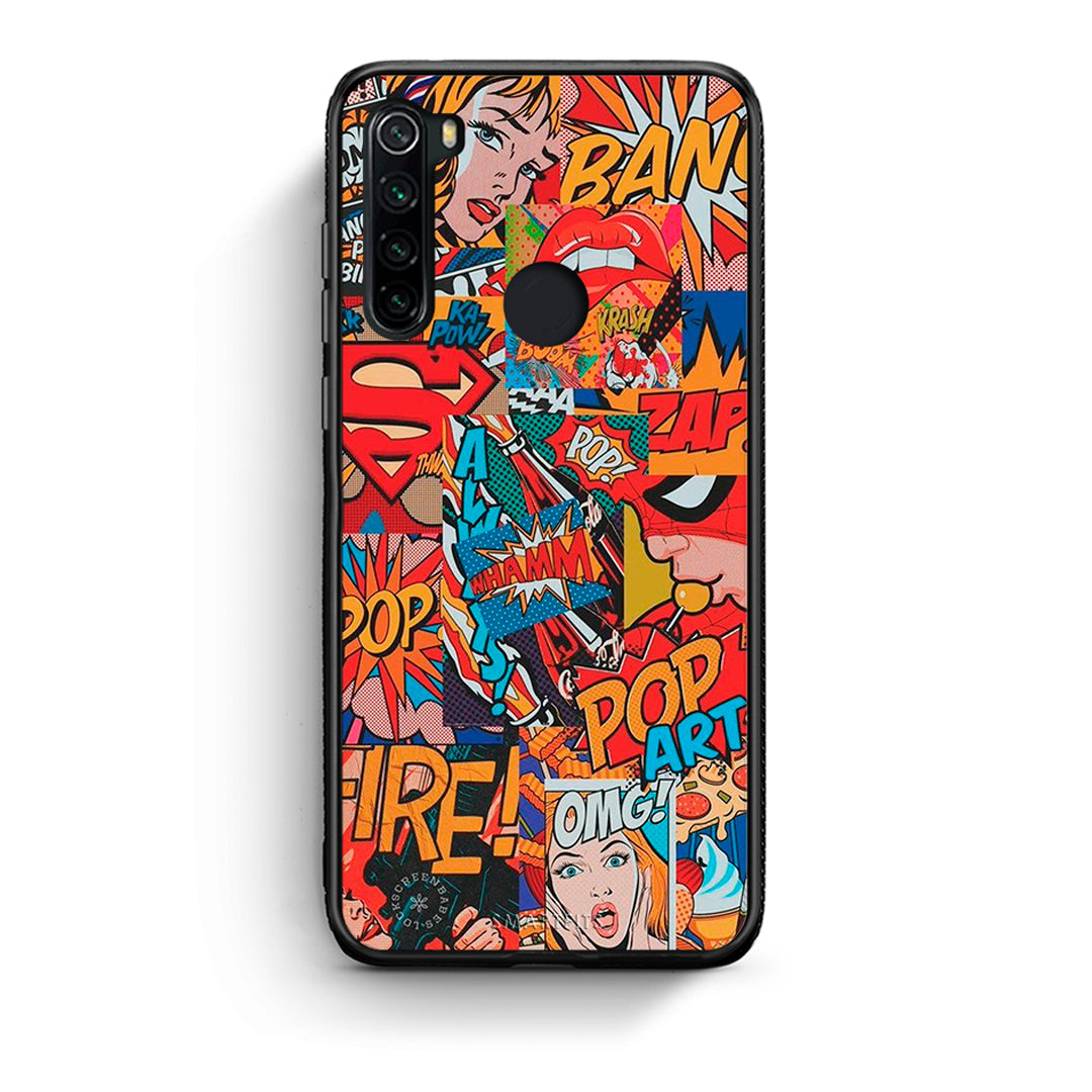 Xiaomi Redmi Note 8 PopArt OMG θήκη από τη Smartfits με σχέδιο στο πίσω μέρος και μαύρο περίβλημα | Smartphone case with colorful back and black bezels by Smartfits