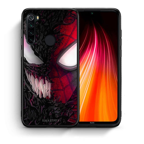 Θήκη Xiaomi Redmi Note 8 SpiderVenom PopArt από τη Smartfits με σχέδιο στο πίσω μέρος και μαύρο περίβλημα | Xiaomi Redmi Note 8 SpiderVenom PopArt case with colorful back and black bezels