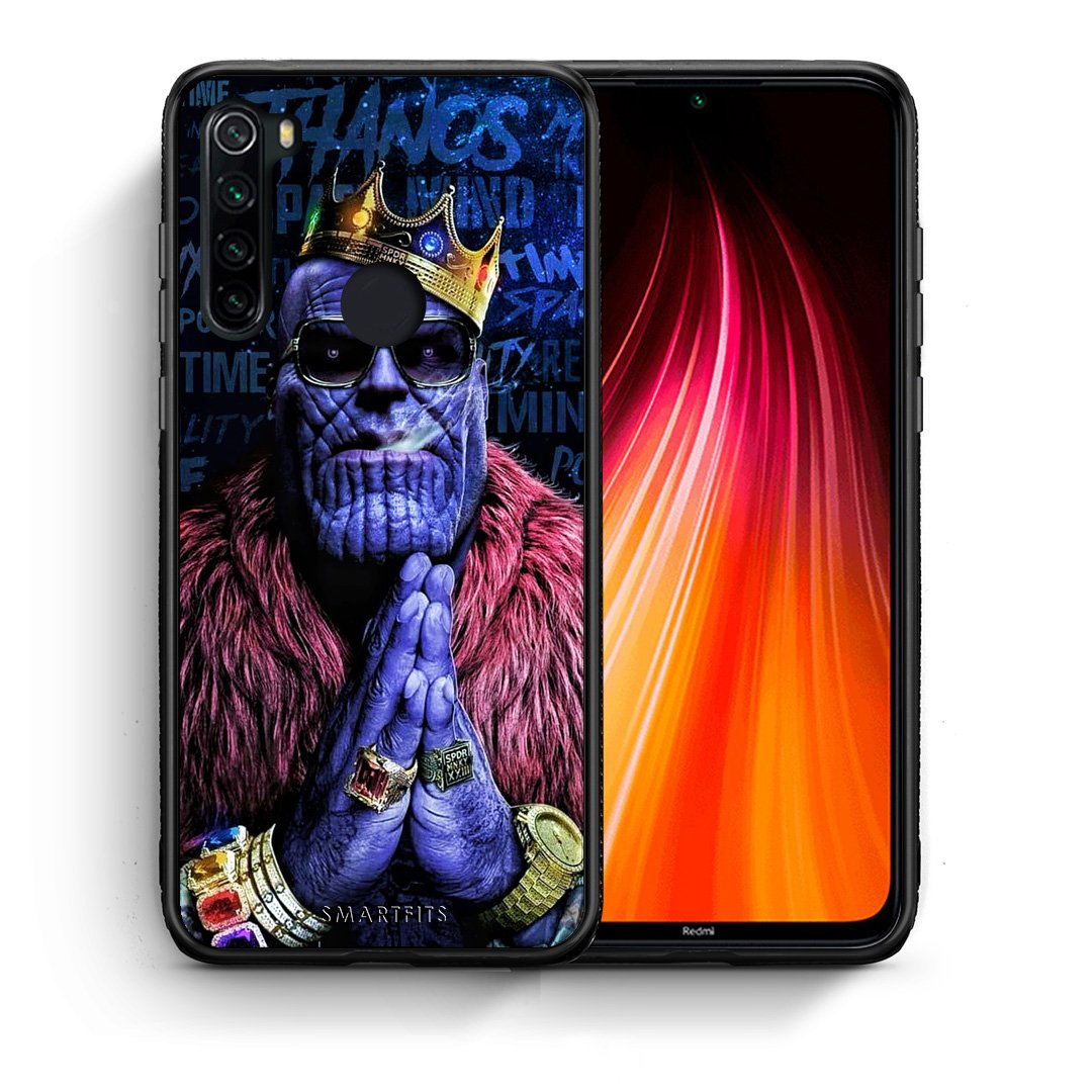 Θήκη Xiaomi Redmi Note 8 Thanos PopArt από τη Smartfits με σχέδιο στο πίσω μέρος και μαύρο περίβλημα | Xiaomi Redmi Note 8 Thanos PopArt case with colorful back and black bezels