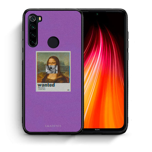 Θήκη Xiaomi Redmi Note 8 Monalisa Popart από τη Smartfits με σχέδιο στο πίσω μέρος και μαύρο περίβλημα | Xiaomi Redmi Note 8 Monalisa Popart case with colorful back and black bezels