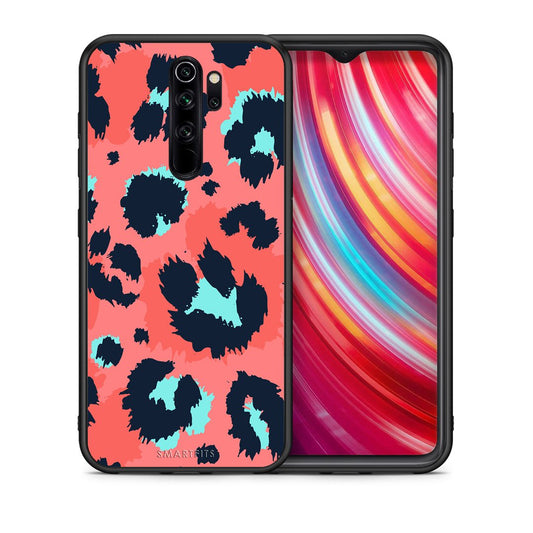 Θήκη Xiaomi Redmi Note 8 Pro Pink Leopard Animal από τη Smartfits με σχέδιο στο πίσω μέρος και μαύρο περίβλημα | Xiaomi Redmi Note 8 Pro Pink Leopard Animal case with colorful back and black bezels