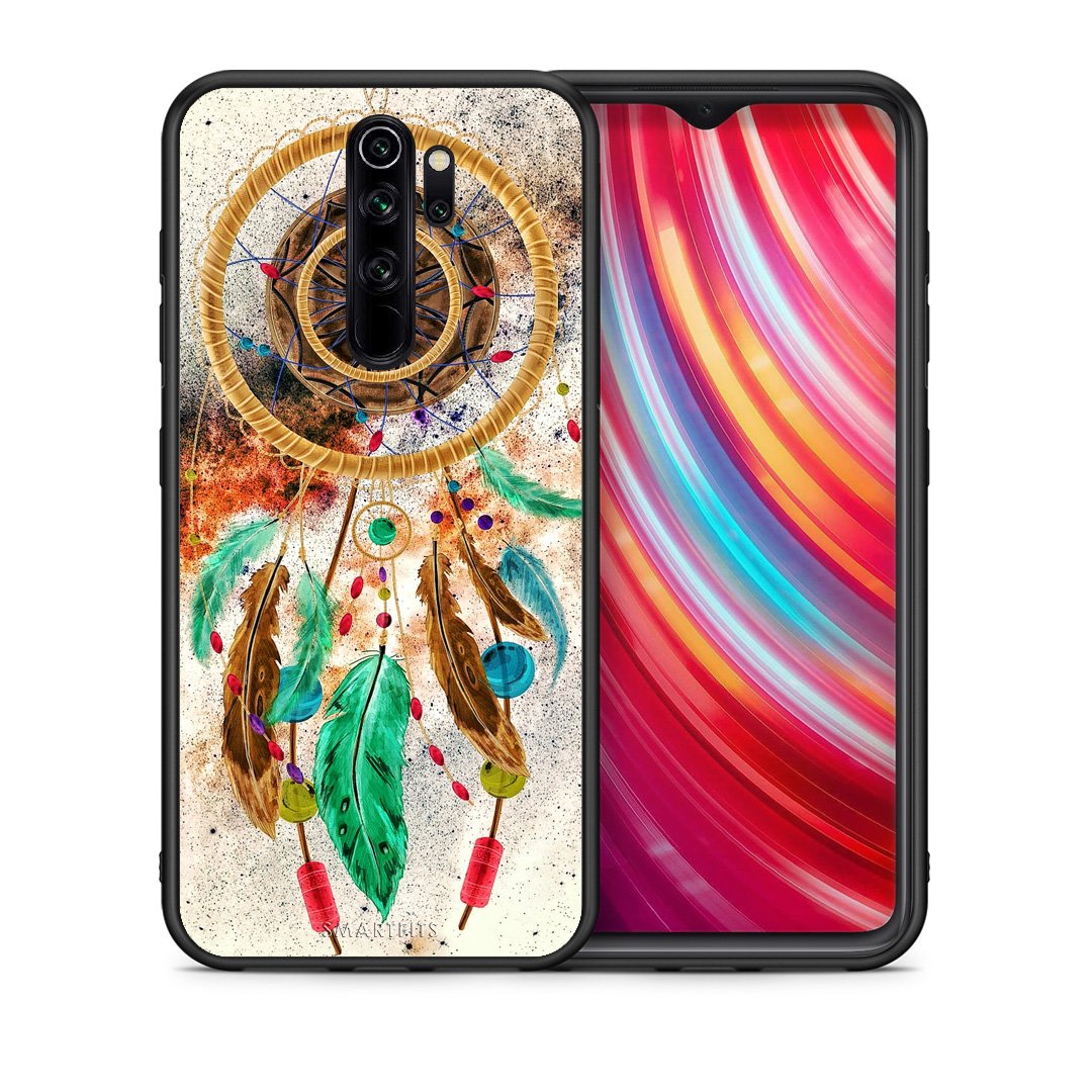 Θήκη Xiaomi Redmi Note 8 Pro DreamCatcher Boho από τη Smartfits με σχέδιο στο πίσω μέρος και μαύρο περίβλημα | Xiaomi Redmi Note 8 Pro DreamCatcher Boho case with colorful back and black bezels