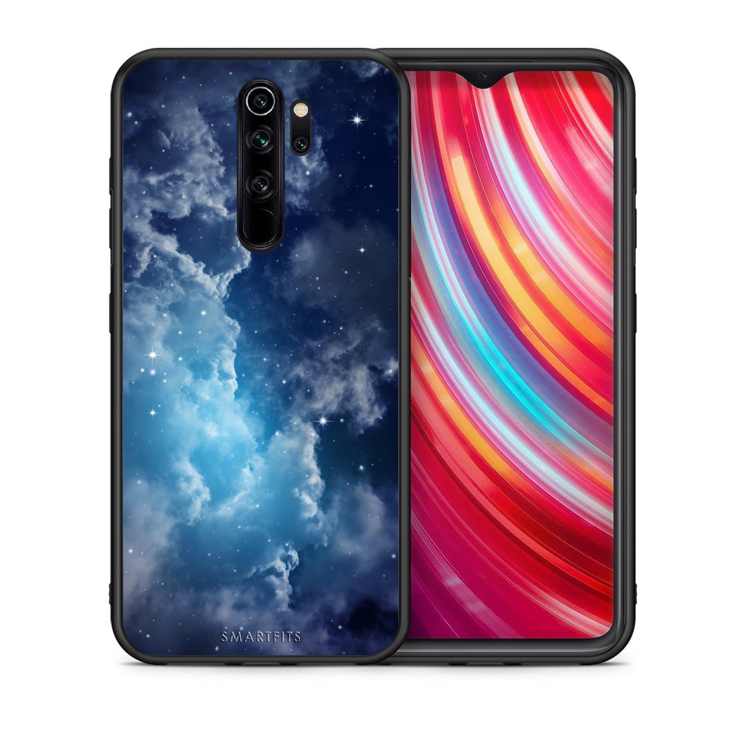 Θήκη Xiaomi Redmi Note 8 Pro Blue Sky Galaxy από τη Smartfits με σχέδιο στο πίσω μέρος και μαύρο περίβλημα | Xiaomi Redmi Note 8 Pro Blue Sky Galaxy case with colorful back and black bezels