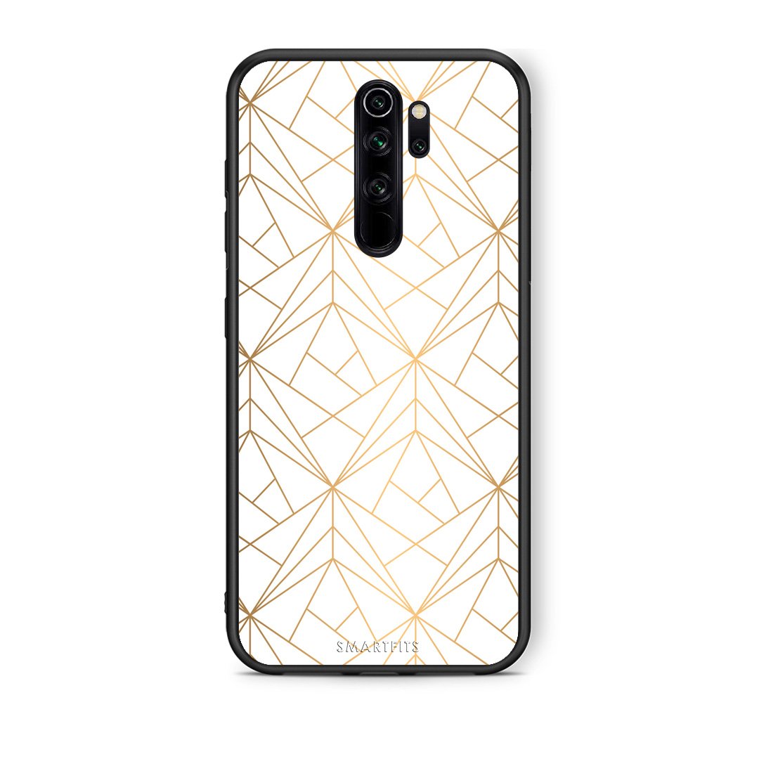 111 - Xiaomi Redmi Note 8 Pro Luxury White Geometric case, cover, bumper