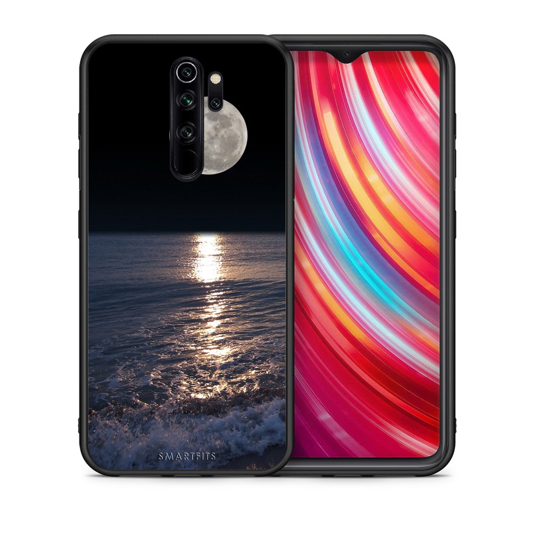 Θήκη Xiaomi Redmi Note 8 Pro Moon Landscape από τη Smartfits με σχέδιο στο πίσω μέρος και μαύρο περίβλημα | Xiaomi Redmi Note 8 Pro Moon Landscape case with colorful back and black bezels