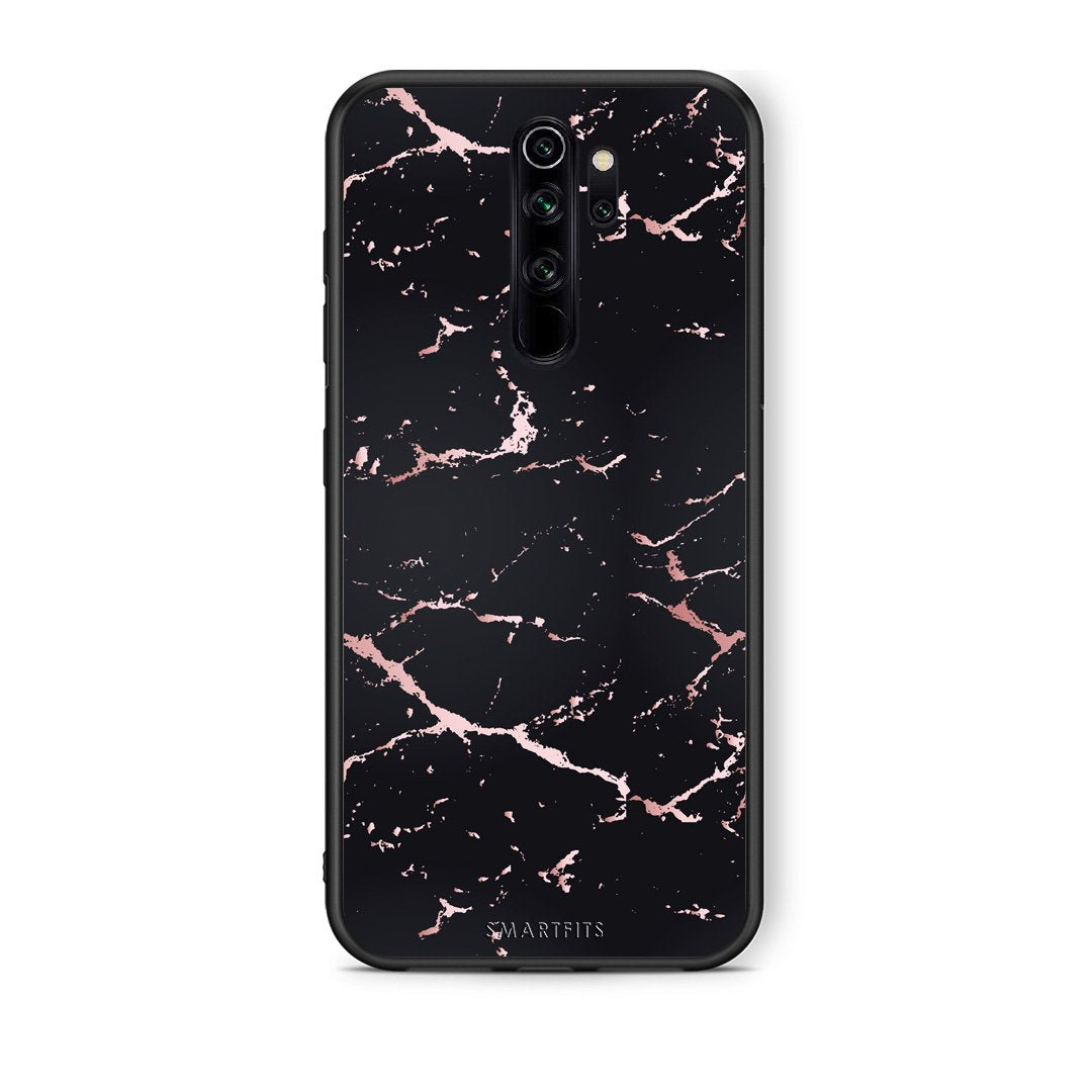 4 - Xiaomi Redmi Note 8 Pro Black Rosegold Marble case, cover, bumper