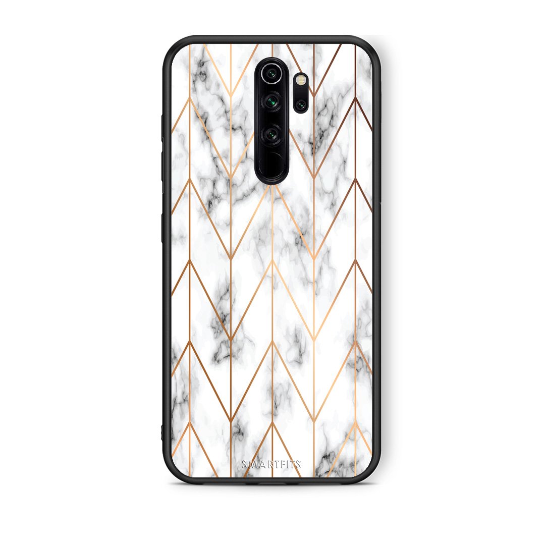 44 - Xiaomi Redmi Note 8 Pro Gold Geometric Marble case, cover, bumper