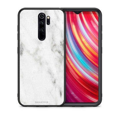 Θήκη Xiaomi Redmi Note 8 Pro White Marble από τη Smartfits με σχέδιο στο πίσω μέρος και μαύρο περίβλημα | Xiaomi Redmi Note 8 Pro White Marble case with colorful back and black bezels
