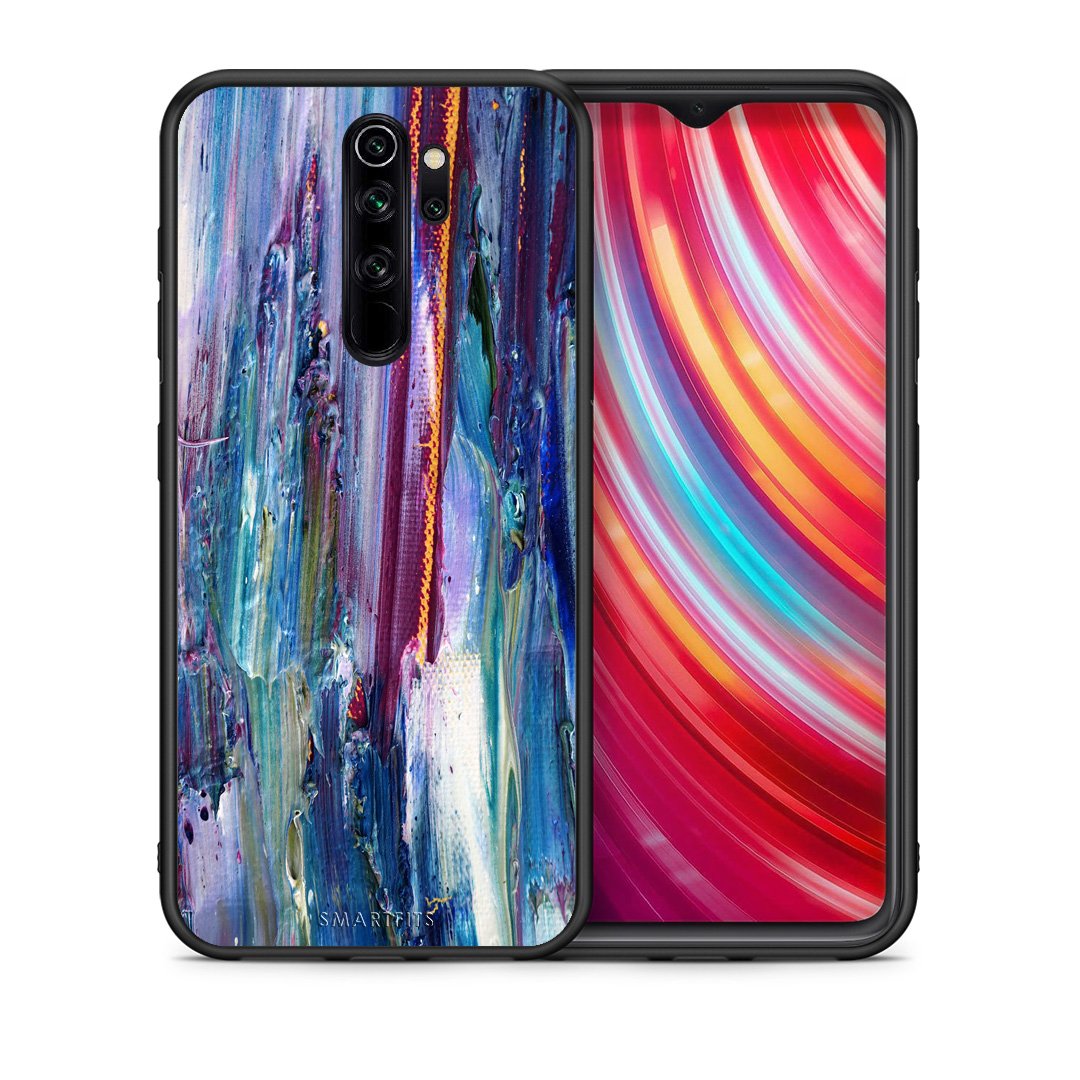 Θήκη Xiaomi Redmi Note 8 Pro Winter Paint από τη Smartfits με σχέδιο στο πίσω μέρος και μαύρο περίβλημα | Xiaomi Redmi Note 8 Pro Winter Paint case with colorful back and black bezels
