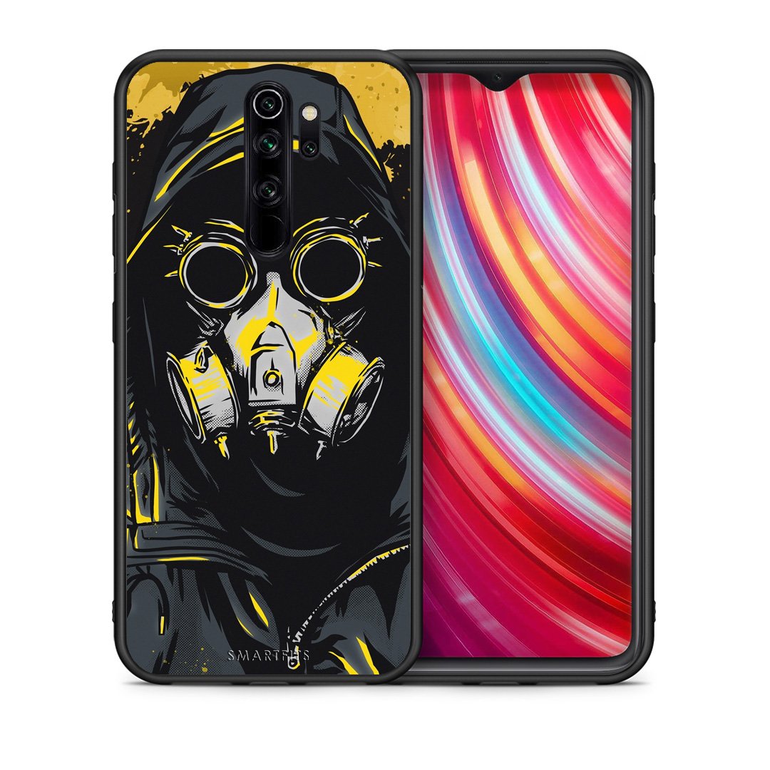 Θήκη Xiaomi Redmi Note 8 Pro Mask PopArt από τη Smartfits με σχέδιο στο πίσω μέρος και μαύρο περίβλημα | Xiaomi Redmi Note 8 Pro Mask PopArt case with colorful back and black bezels