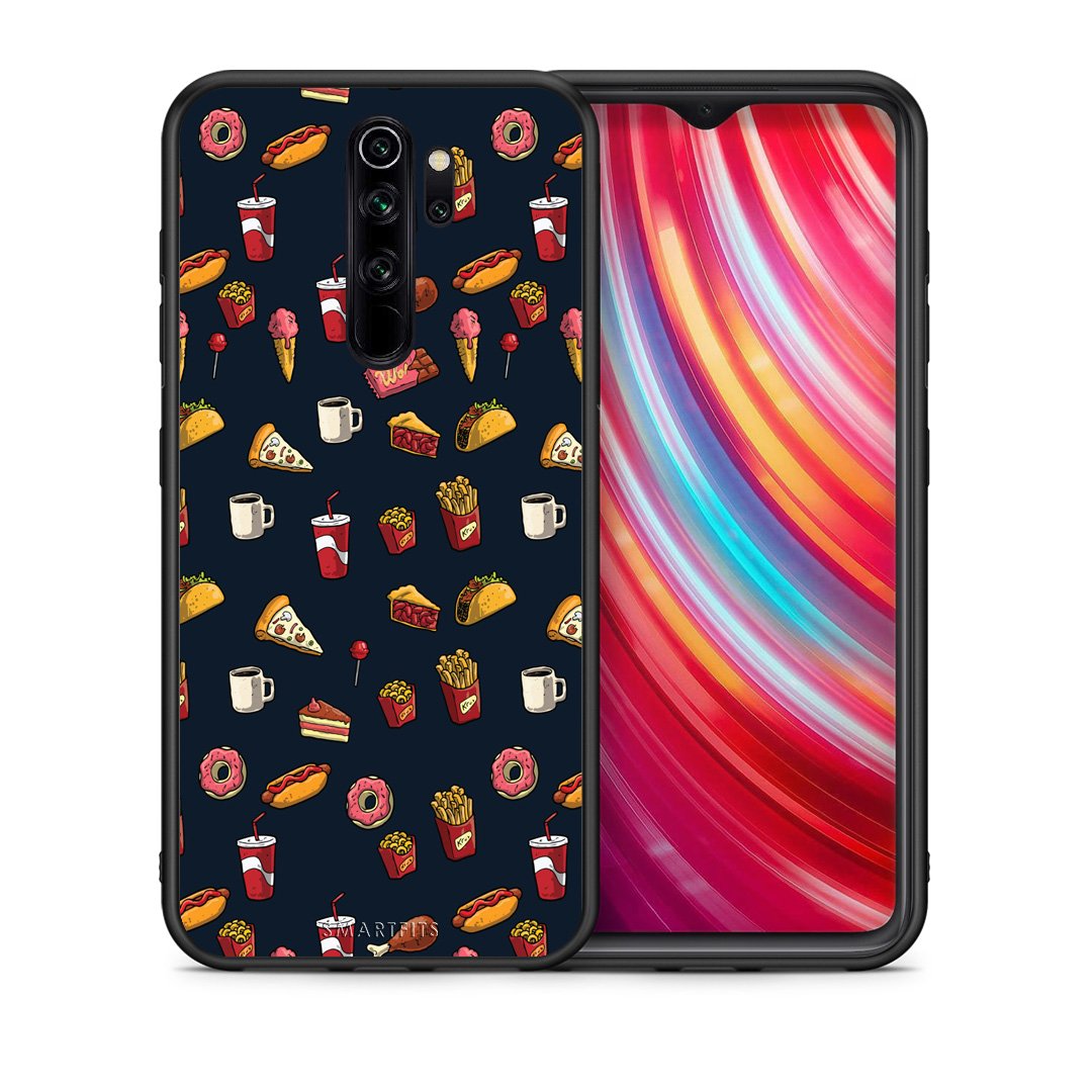 Θήκη Xiaomi Redmi Note 8 Pro Hungry Random από τη Smartfits με σχέδιο στο πίσω μέρος και μαύρο περίβλημα | Xiaomi Redmi Note 8 Pro Hungry Random case with colorful back and black bezels