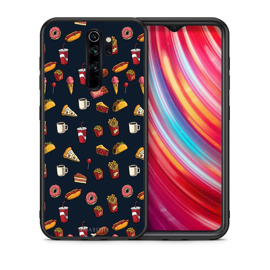 Θήκη Xiaomi Redmi Note 8 Pro Hungry Random από τη Smartfits με σχέδιο στο πίσω μέρος και μαύρο περίβλημα | Xiaomi Redmi Note 8 Pro Hungry Random case with colorful back and black bezels