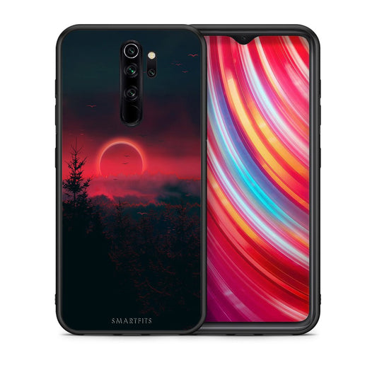 Θήκη Xiaomi Redmi Note 8 Pro Sunset Tropic από τη Smartfits με σχέδιο στο πίσω μέρος και μαύρο περίβλημα | Xiaomi Redmi Note 8 Pro Sunset Tropic case with colorful back and black bezels