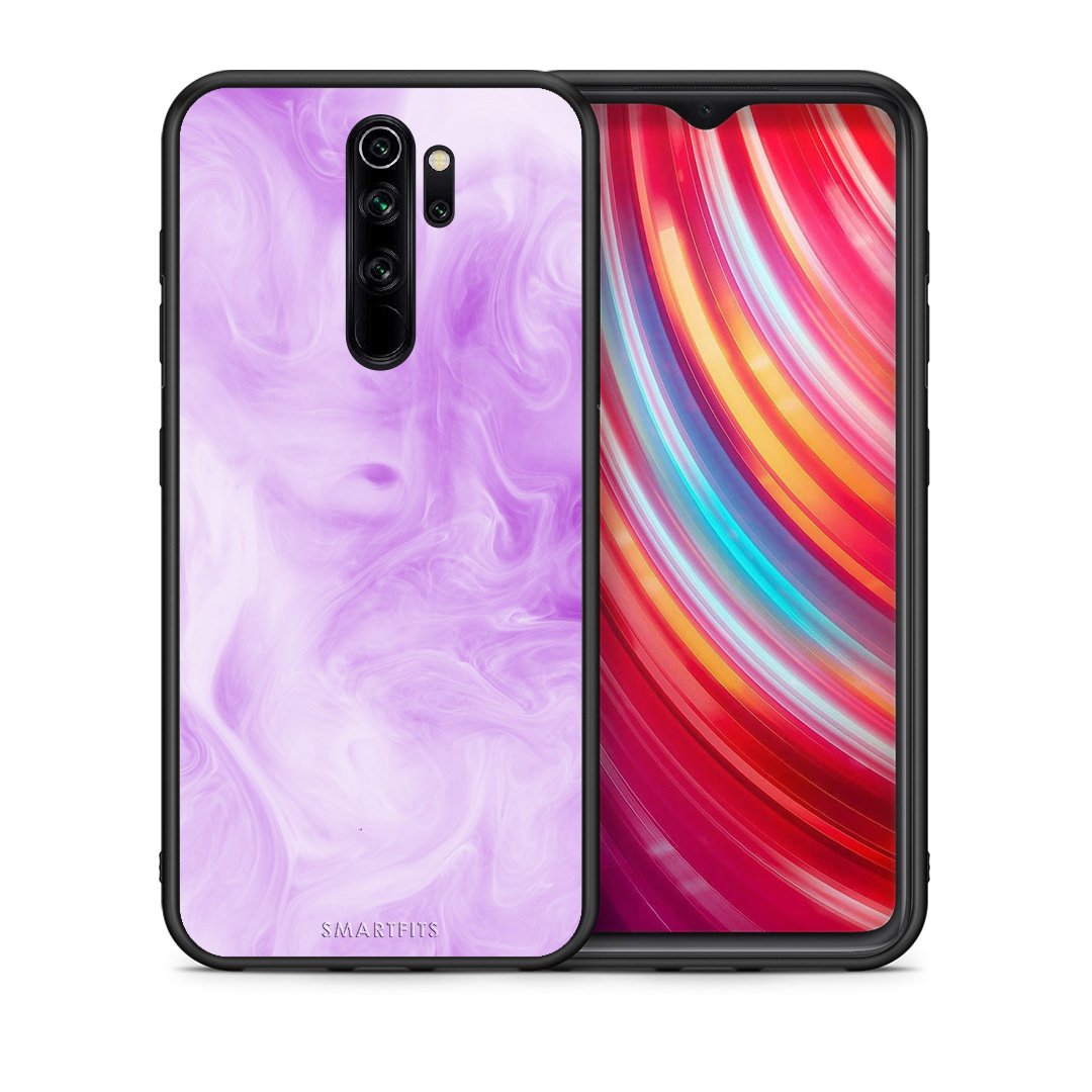 Θήκη Xiaomi Redmi Note 8 Pro Lavender Watercolor από τη Smartfits με σχέδιο στο πίσω μέρος και μαύρο περίβλημα | Xiaomi Redmi Note 8 Pro Lavender Watercolor case with colorful back and black bezels