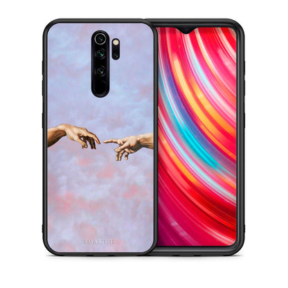 Θήκη Xiaomi Redmi Note 8 Pro Adam Hand από τη Smartfits με σχέδιο στο πίσω μέρος και μαύρο περίβλημα | Xiaomi Redmi Note 8 Pro Adam Hand case with colorful back and black bezels
