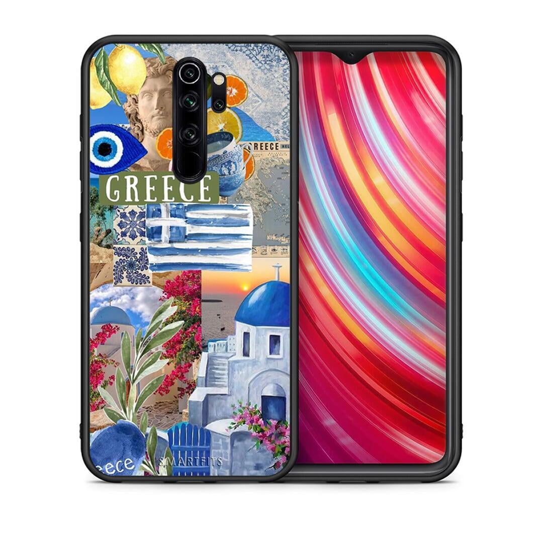 Θήκη Xiaomi Redmi Note 8 Pro All Greek από τη Smartfits με σχέδιο στο πίσω μέρος και μαύρο περίβλημα | Xiaomi Redmi Note 8 Pro All Greek case with colorful back and black bezels