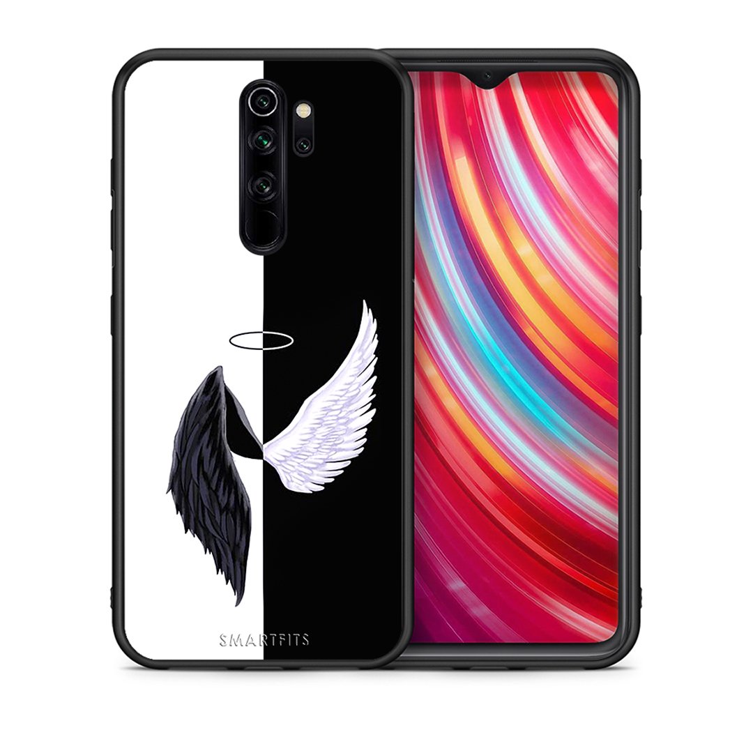Θήκη Xiaomi Redmi Note 8 Pro Angels Demons από τη Smartfits με σχέδιο στο πίσω μέρος και μαύρο περίβλημα | Xiaomi Redmi Note 8 Pro Angels Demons case with colorful back and black bezels