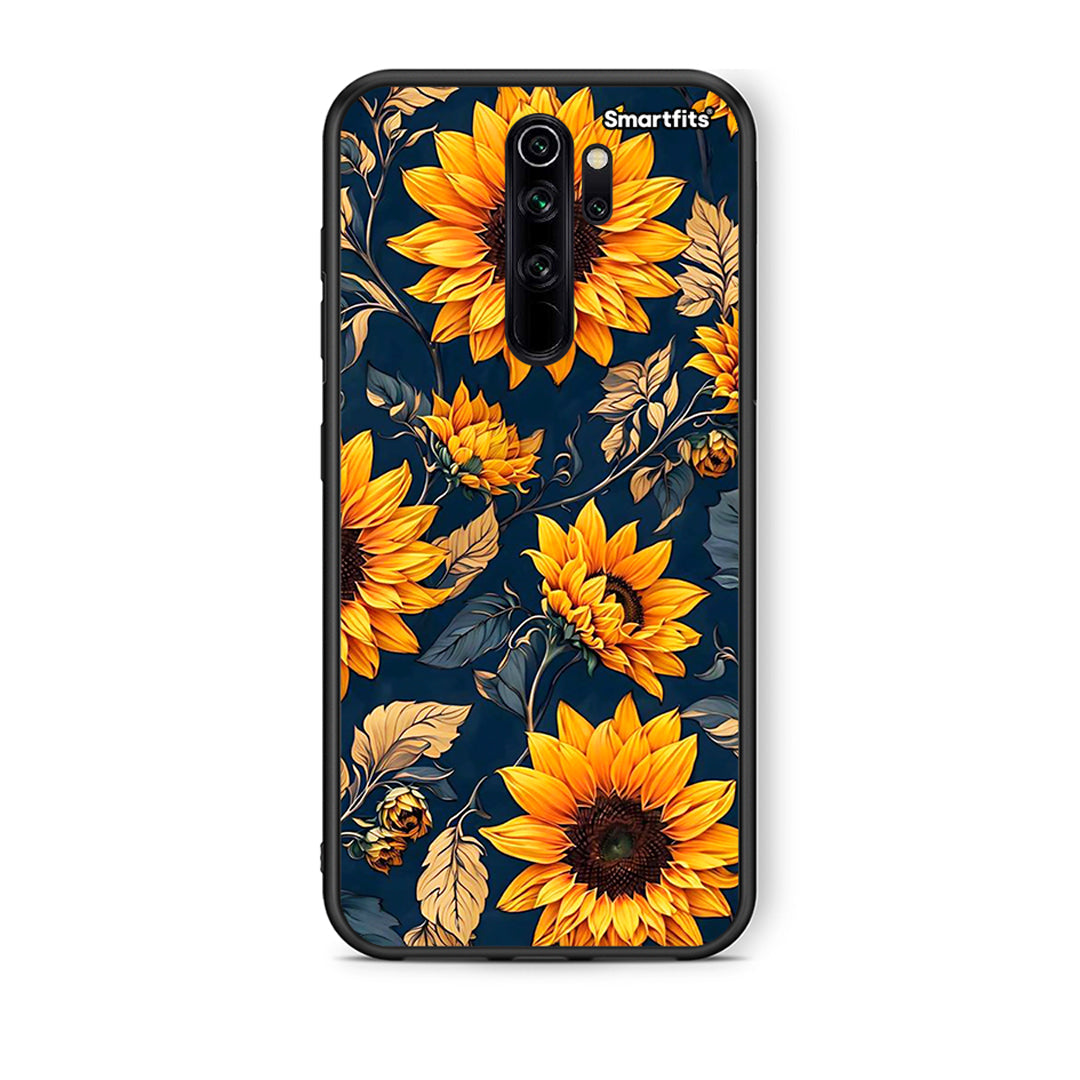 Xiaomi Redmi Note 8 Pro Autumn Sunflowers Θήκη από τη Smartfits με σχέδιο στο πίσω μέρος και μαύρο περίβλημα | Smartphone case with colorful back and black bezels by Smartfits
