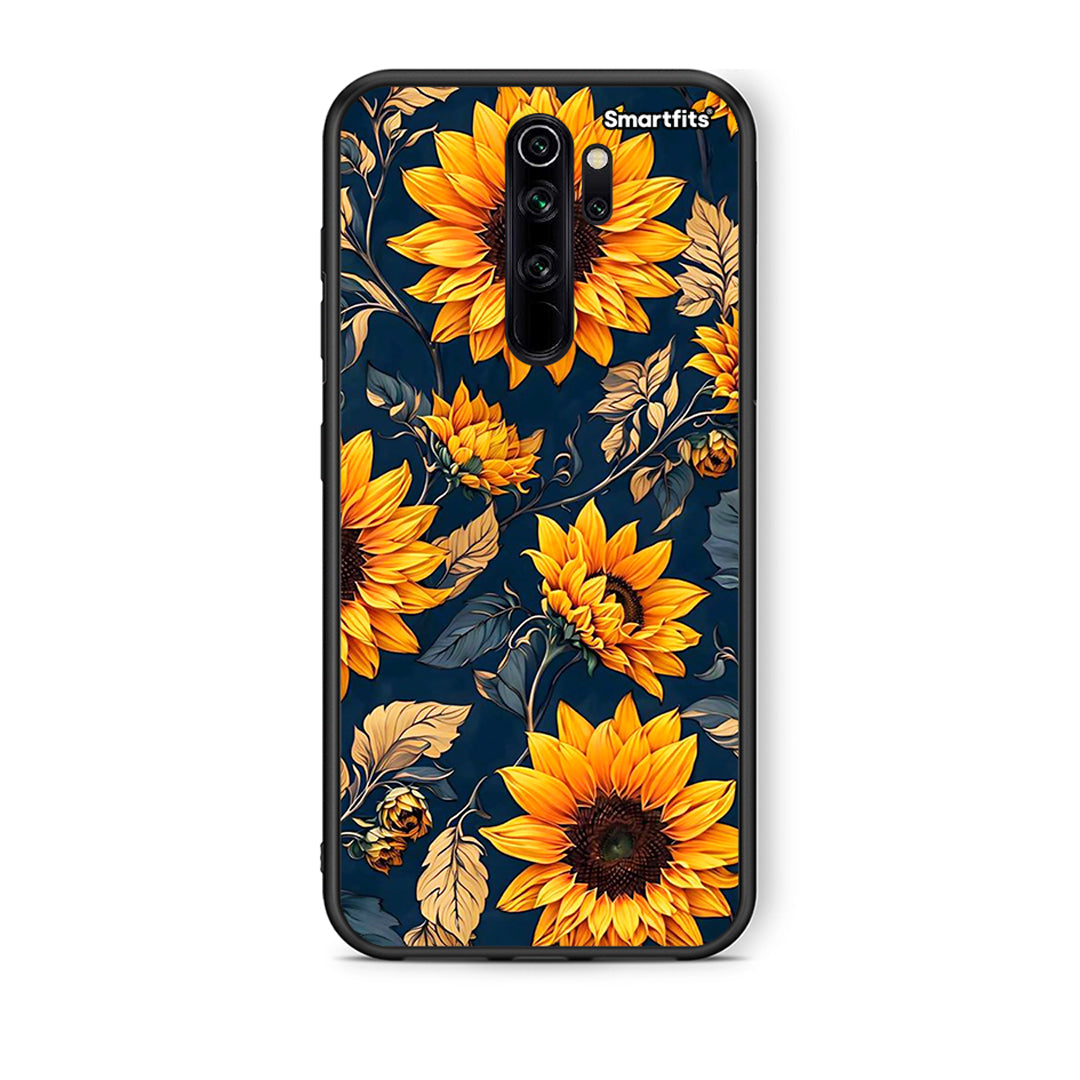 Xiaomi Redmi Note 8 Pro Autumn Sunflowers Θήκη από τη Smartfits με σχέδιο στο πίσω μέρος και μαύρο περίβλημα | Smartphone case with colorful back and black bezels by Smartfits