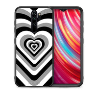 Thumbnail for Θήκη Xiaomi Redmi Note 8 Pro Black Hearts από τη Smartfits με σχέδιο στο πίσω μέρος και μαύρο περίβλημα | Xiaomi Redmi Note 8 Pro Black Hearts case with colorful back and black bezels