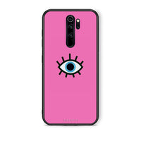 Thumbnail for Xiaomi Redmi Note 8 Pro Blue Eye Pink θήκη από τη Smartfits με σχέδιο στο πίσω μέρος και μαύρο περίβλημα | Smartphone case with colorful back and black bezels by Smartfits