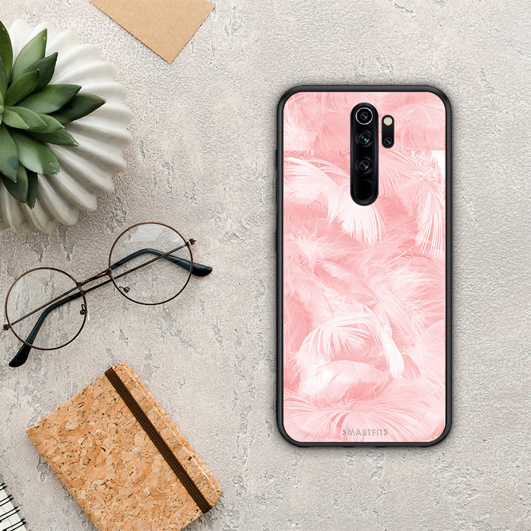 Boho Pink Feather - Xiaomi Redmi Note 8 Pro θήκη