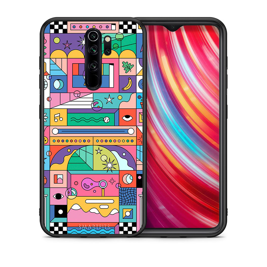 Θήκη Xiaomi Redmi Note 8 Pro Bubbles Soap από τη Smartfits με σχέδιο στο πίσω μέρος και μαύρο περίβλημα | Xiaomi Redmi Note 8 Pro Bubbles Soap case with colorful back and black bezels
