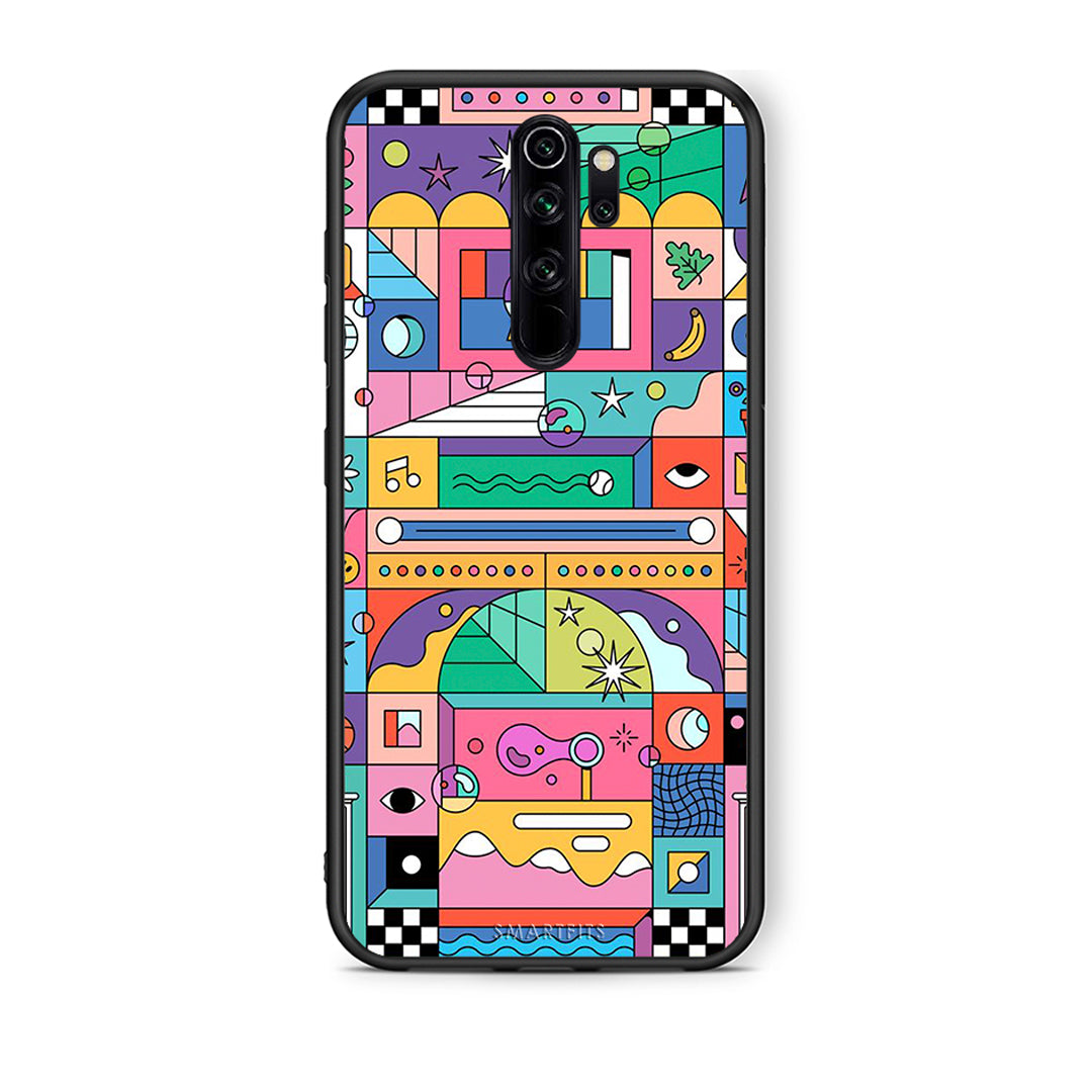 Xiaomi Redmi Note 8 Pro Bubbles Soap θήκη από τη Smartfits με σχέδιο στο πίσω μέρος και μαύρο περίβλημα | Smartphone case with colorful back and black bezels by Smartfits